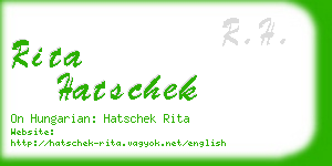 rita hatschek business card